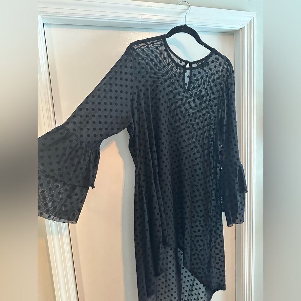 City chic high low mesh top